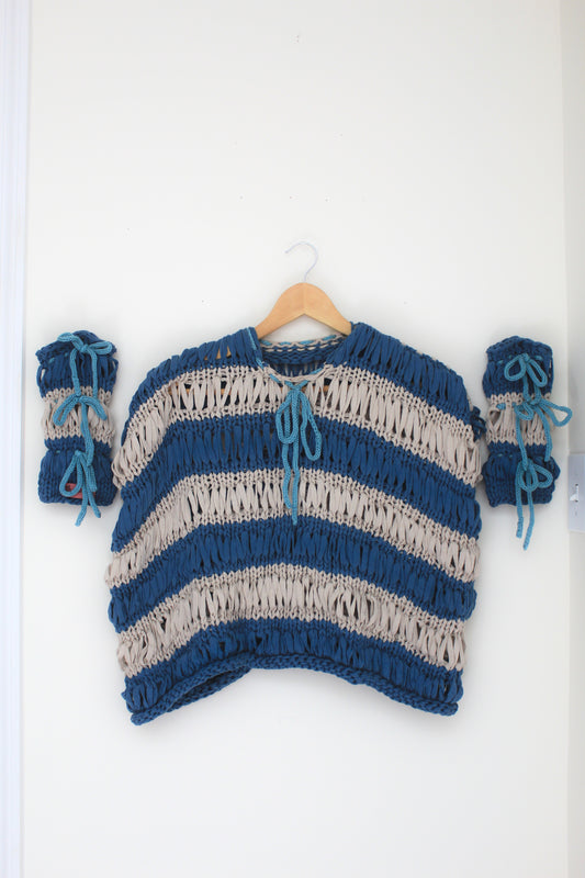 Handknit Stripe Cotton Set